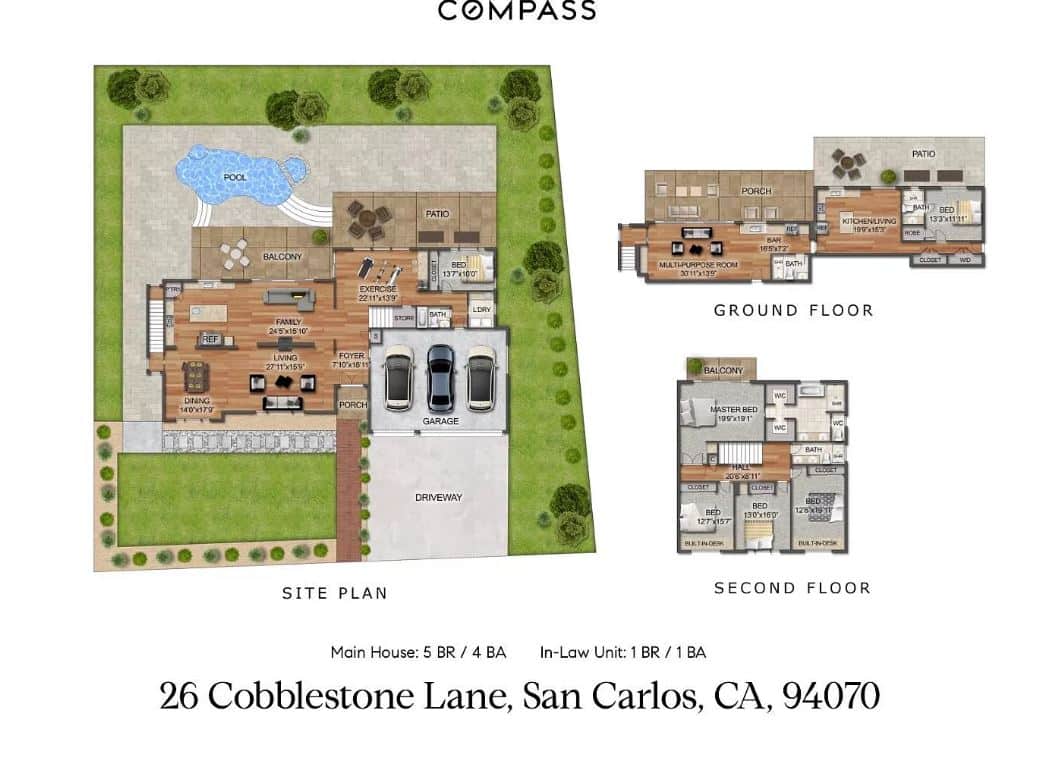 26 Cobblestone Lane, San Carlos, San Mateo, California, United States, 6 Bedrooms Bedrooms, ,5 BathroomsBathrooms,Single Family Home,Sold Properties,Cobblestone Lane,1058